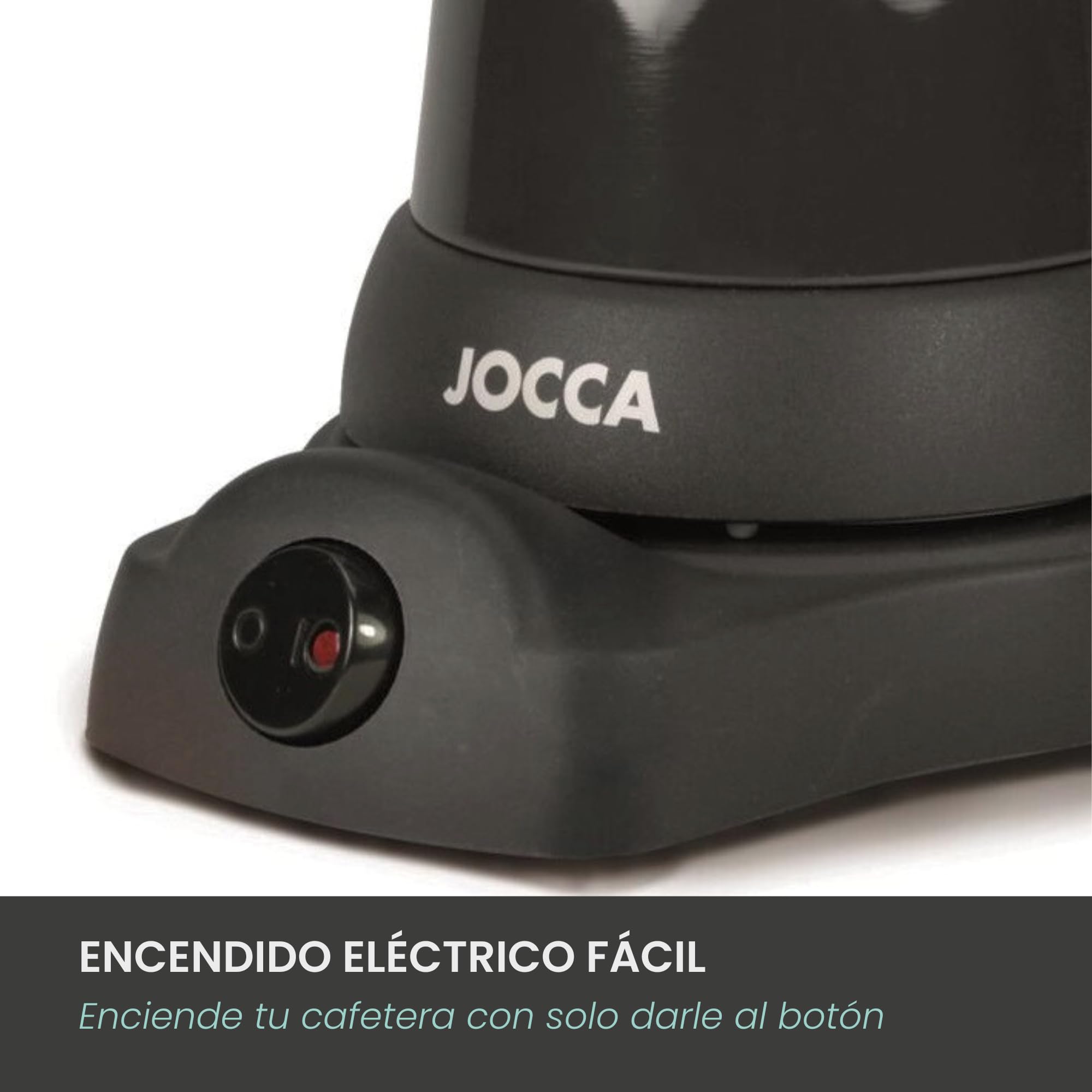 Jocca Commodore - Cafetière Italienne Electrique en Inox | 6 Tasses | Noir
