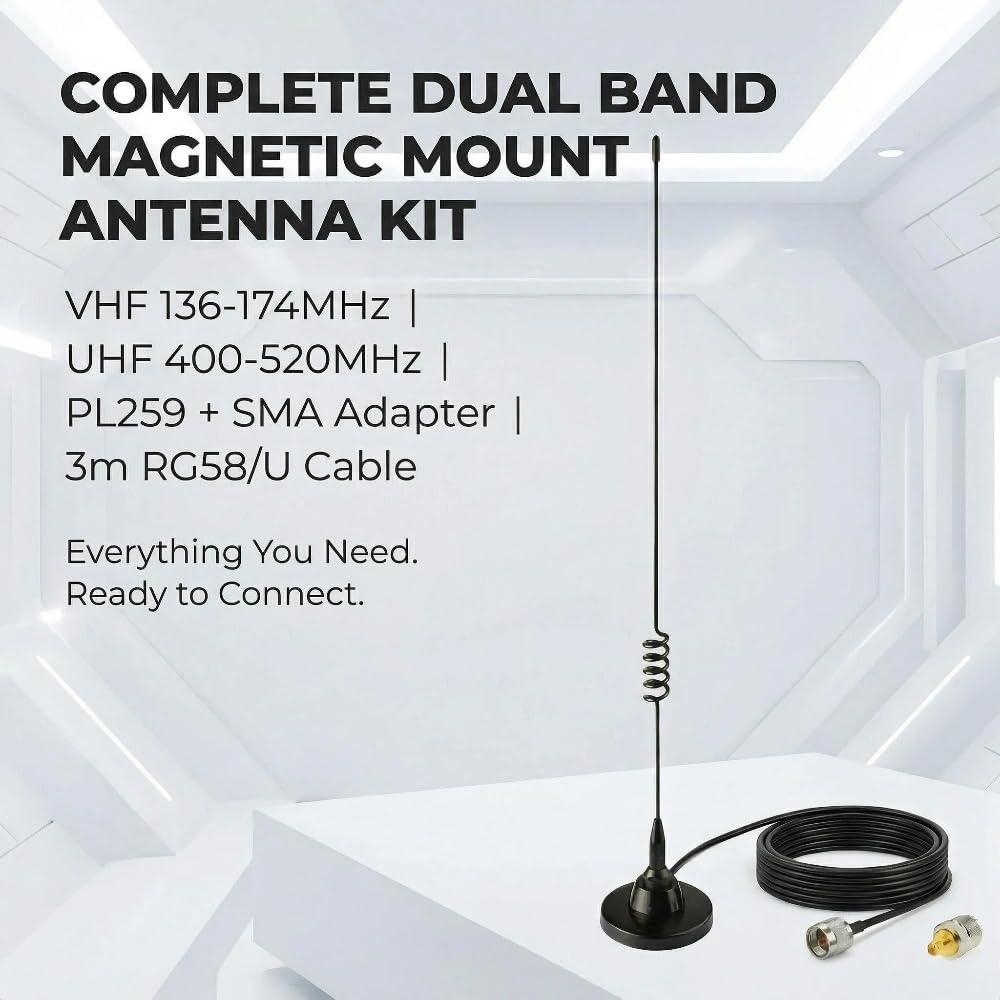 Amazon.com: Dual Band VHF UHF Ham Radio Antenna 136-174MHz / 400
