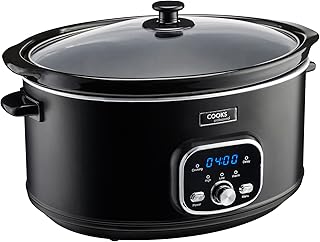 Cooks Professional Digital Slow Cooker 6.5 Litre with Glass Lid, Cool To...