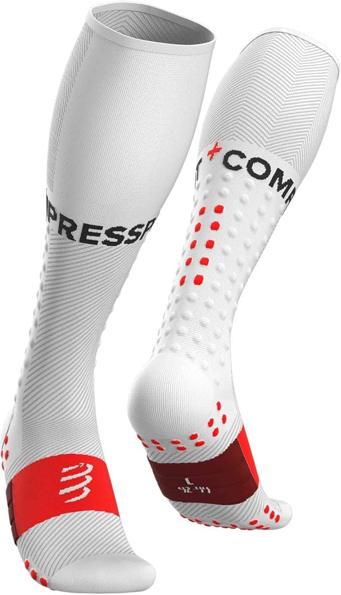 COMPRESSPORT Full Socks Run Calcetines de Compresión-Soporte Muscular-Running y Triatlón para Entrenamiento y Competición Unisex Adulto