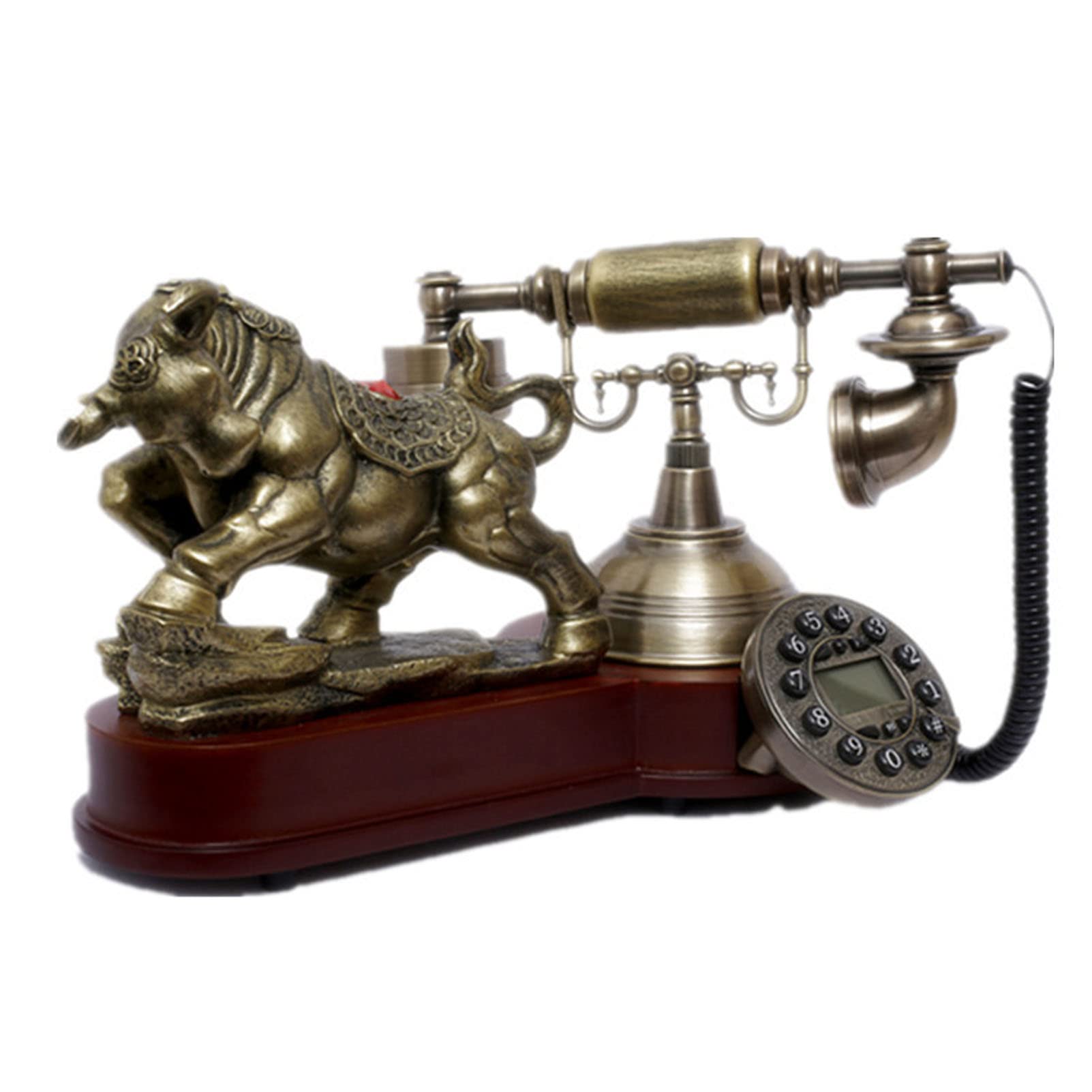 Vintage telefon przewodowy retro staromodny stacjonarny telefon stacjonarny do domu biura kawiarni baru dekoracja