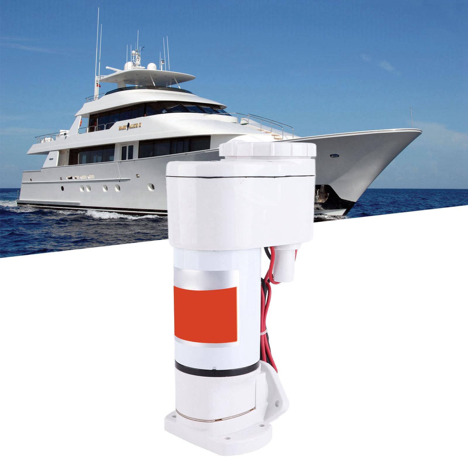 Kit di Conversione per WC Marino Manuale in Elettrico, Dispositivo di Prevenzione del Riflusso, Pompa per WC Marina Elettrica Autoadescante per Raccordi (Portata massima 12 V 21