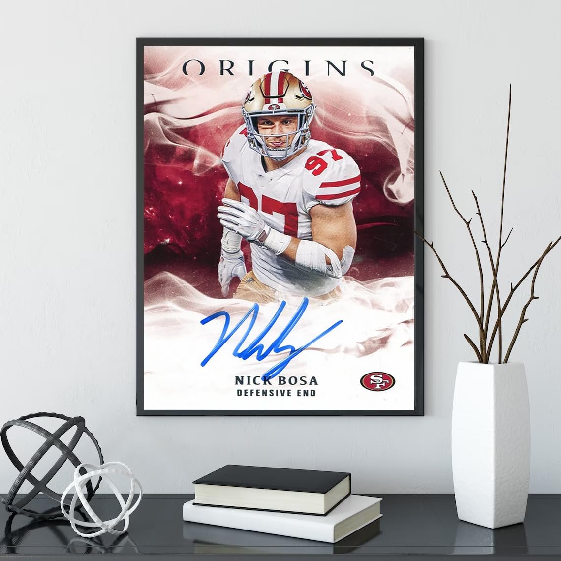 artist nick football helmet WHZKCYH American Sports 49ers Poster For Kids Fun Teen Birthday Christmas Gifts Bosa Rugby Star Posters Canvas Wall Art Print Picture For Home Room Decor: Posters & Prints CR2 Reel Bintelli M1 EBike | Weight:1/32 oz but one moment stands