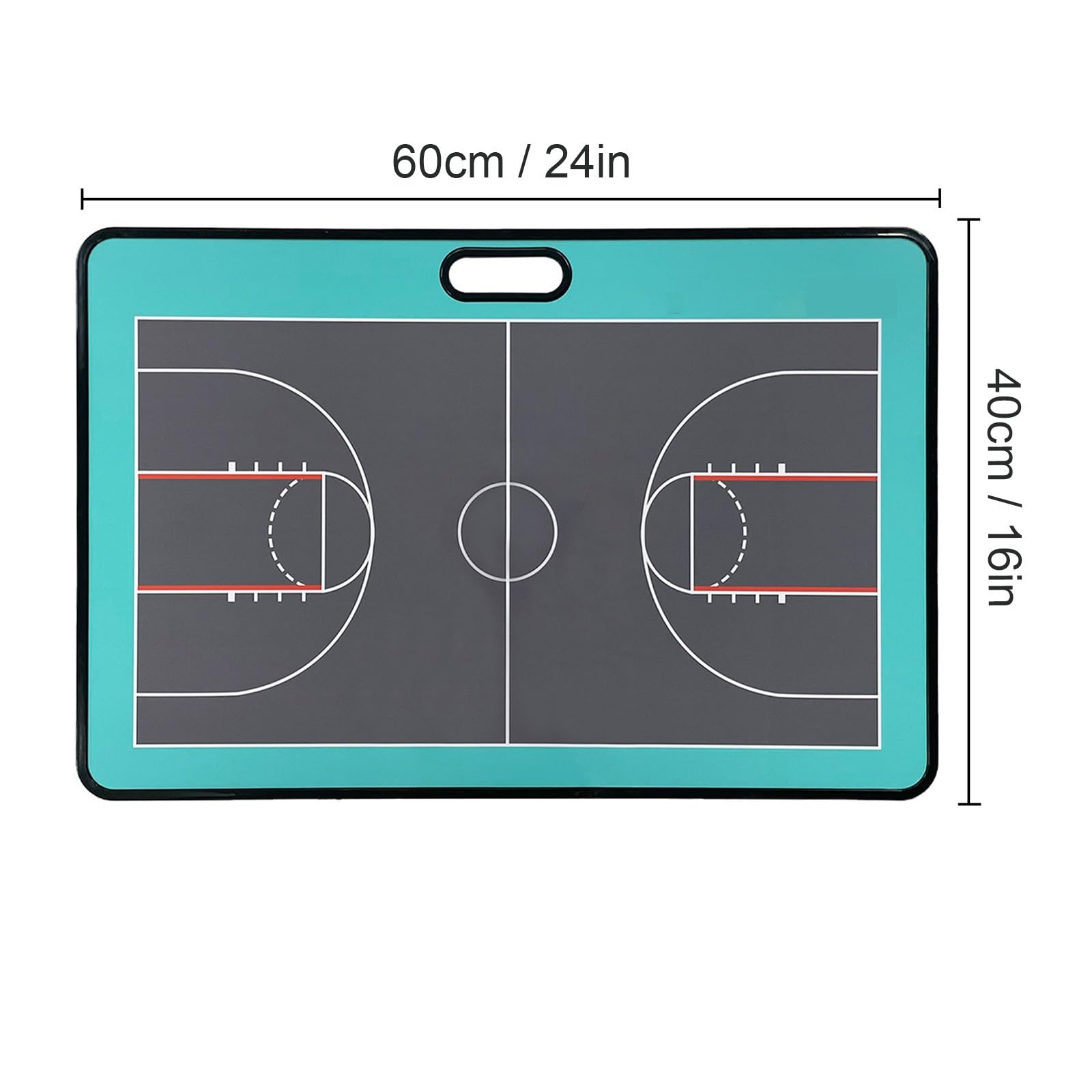Pizarra Baloncesto, Pizarra Tactica Baloncesto, Portátil, Doble Cara, 60x40cm, Fácil de Escribir, para Uso en Entrenamientos