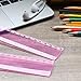 eBoot Plastic Ruler Straight Ruler Plastic Measuring Tool 12 Inches and 6 Inches, 2 Pieces (Pink Purple)