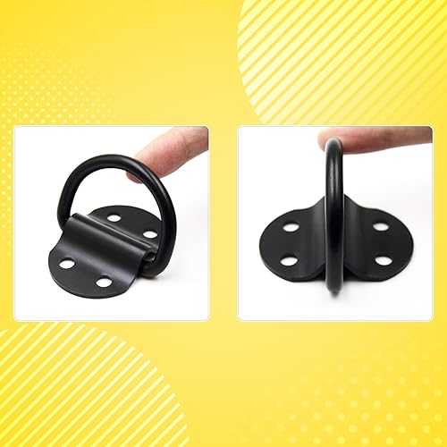 Miniatura 6 de 8 ganchos de anclaje de amarre de anillo en D resistentes, anclajes de amarre de anillo en D grandes de 3600 libras de resistencia a la rotura,