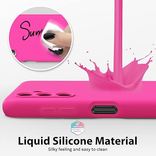 Miniatura 4 de oakxco Funda para teléfono Samsung Galaxy A13 5GA04s, silicona líquida, color sólido brillante fluorescente, goma suave TPU liso gel mate, funda