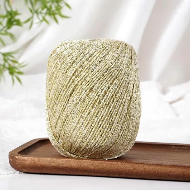 2/4/6/8 Pezzi 50 g Filato di Cotone Cavo Glitterato, Filato di Cotone colorato per lavori a Maglia a Mano, per Cardigan all'Uncinetto Fai da Te, Maglioni, Cappelli, Coperte, Sciarpe