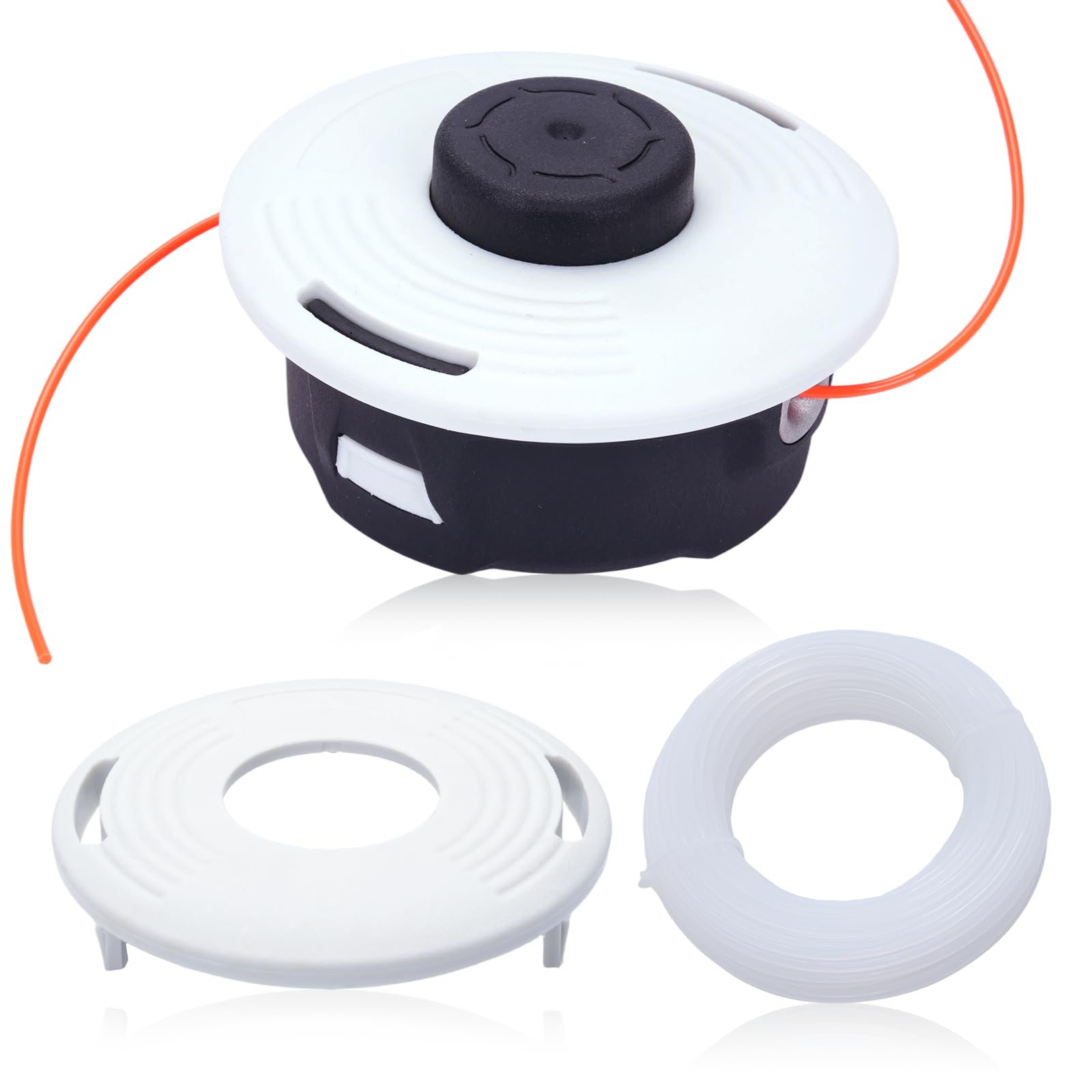 Cabezal de desbrozadora para Stihl FS90, FS91, FS94, FS100, FS110, FS111, FS130, FS131, FS240, FS250 y FS310. Cuchilla con tapa, cuerda de heno. Reemplazo 4002-820-2310 4002 820 2302.