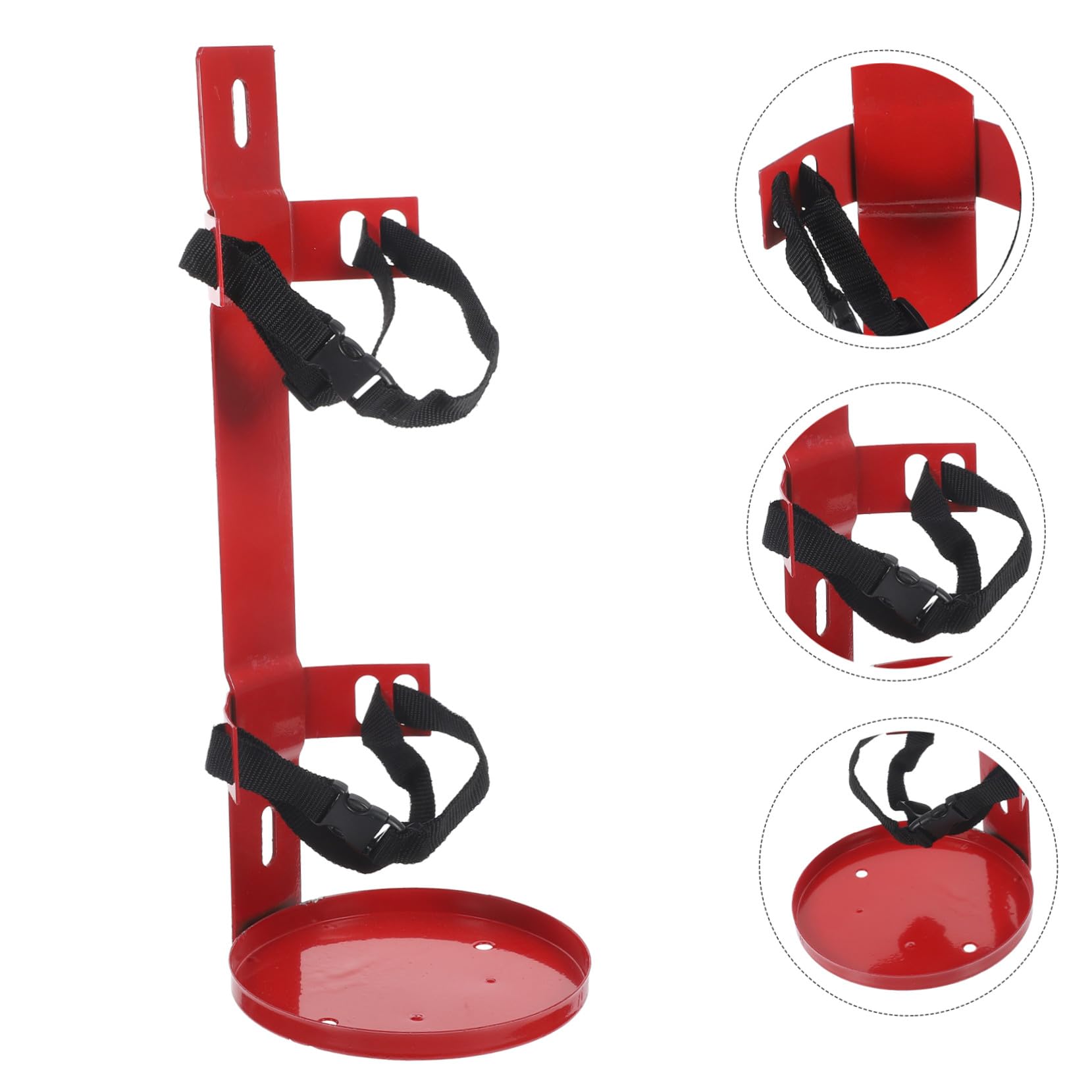SOIMISS Soporte de Pared para Extintor de Incendios, Colgador Ajustable de Hierro y Poliéster, Fácil de Instalar para Oficina y Hogar