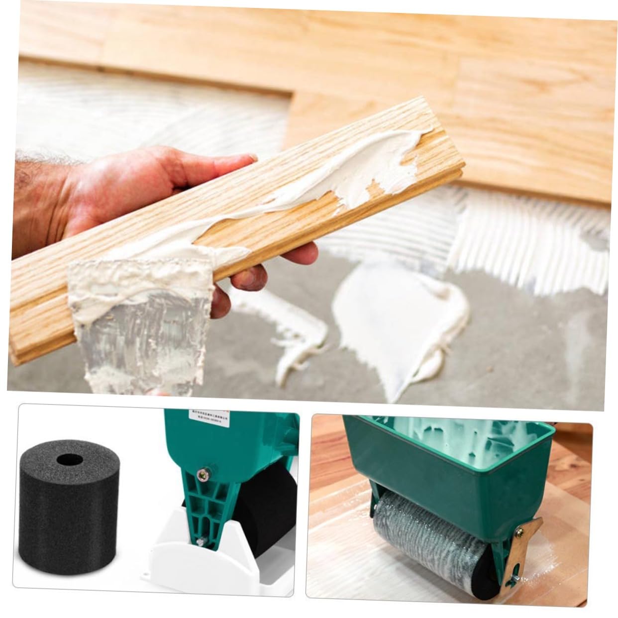 OSALADI Aplicador manual de pegamento para madera, rodillo de pegamento para madera, práctico rodillo de pegamento manual, ajustable, recubierto manual, distribuidor de pegamento pequeño