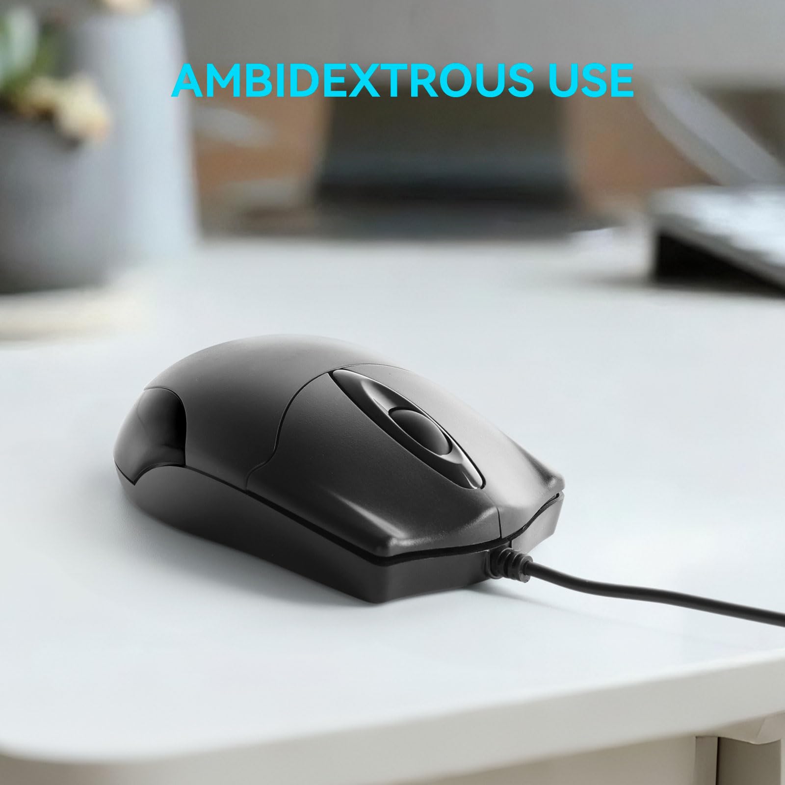 ONE-UP Przewodowa mysz biurowa, interfejs USB, ergonomiczna konstrukcja, mysz optyczna z 3 przyciskami, 1000 DPI, kompatybilna z laptopami i komputerami stacjonarnymi z systemem Windows/Mac