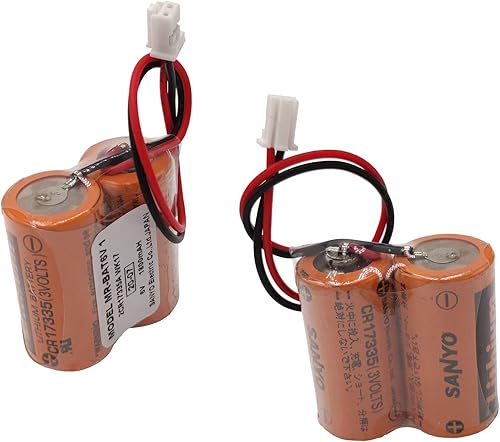 (2 piezas) MR-BAT6V1 2CR17335A WK17 6V 1800mAh PLC batería para J4 servo PLC batería con enchufe