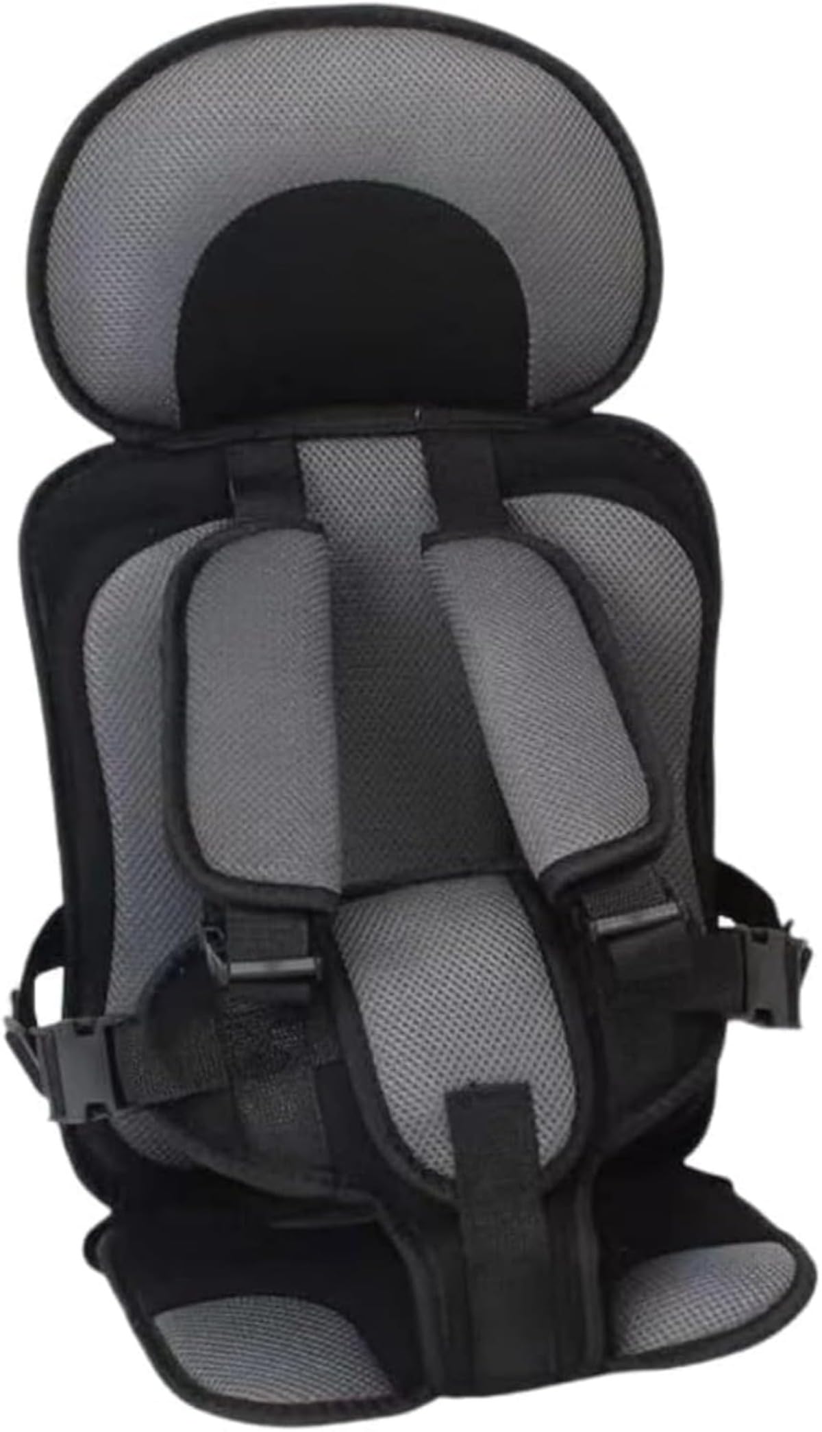 Tasydi カーシートクッション ベビーカー用 6ヶ月～12歳対応 調整可能パッド 旅行用シートクッション 車載ベビーパッド 快適サポート グレー ちゃいるとシート 新生児 から チャイルドシート インナークッション ポータブル 実用的 (小さい,濃い灰色)
