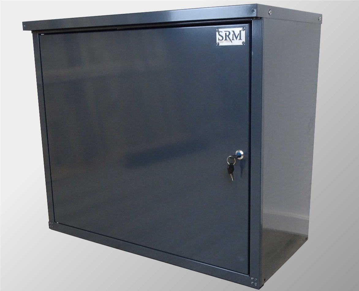 Srm-Design Gasflaschenschrank ohne Rückwand, ohne Boden für 2 x 11kg Gasflaschen Anthrazitgrau/für Camping,Betrieb, Werkstatt und Outdoor