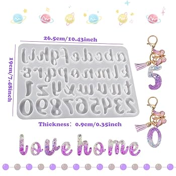 miroco Amazon.com: HyzaPhix Silicone Alphabet Mold Resin Letter