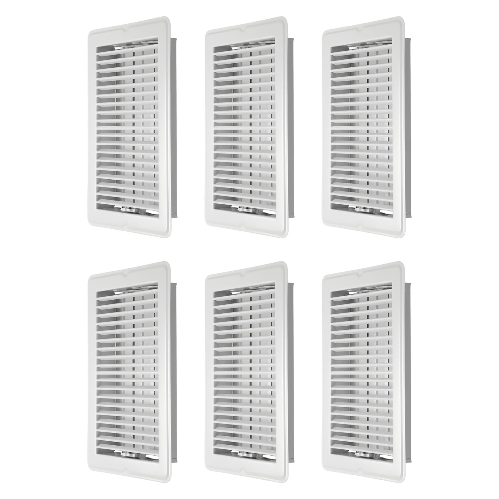 Steel Floor Register Grilles 4X10 Inches Strong Vents Metal Floor Vent Covers Heavy Duty Air Grates for HVAC Use Rustproof Register