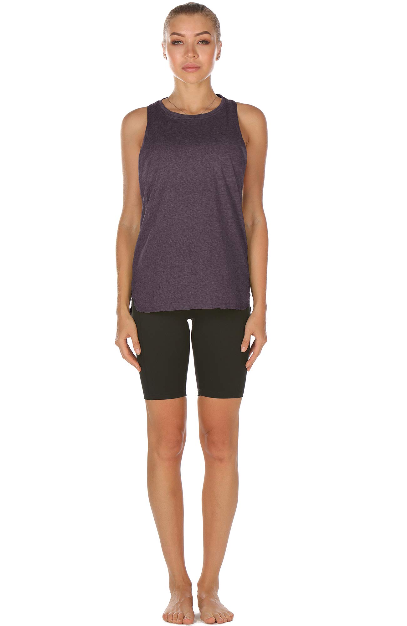 icyzone Canotta Donna Sportiva Traspirante e Sciolto Senza Maniche Atletica Palestra Camicie Corsa Yoga Tank Top (Pacco da 3) - 2