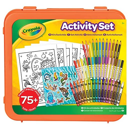 CRAYOLA- Maletín para Colorear, Rotuladores Lavables, Ceras, Lápices, 95 Piezas, Actividad Creativa para Niños, Colores Surtidos, 04-1089
