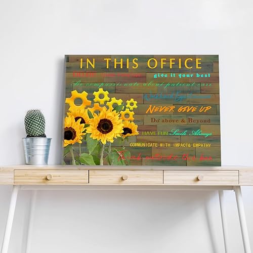 Miniatura 5 de Arte de pared inspirador de girasol para el personal médico, impresiones de equipo de oficina, lienzo enmarcado para pared, arte de pared, regalos
