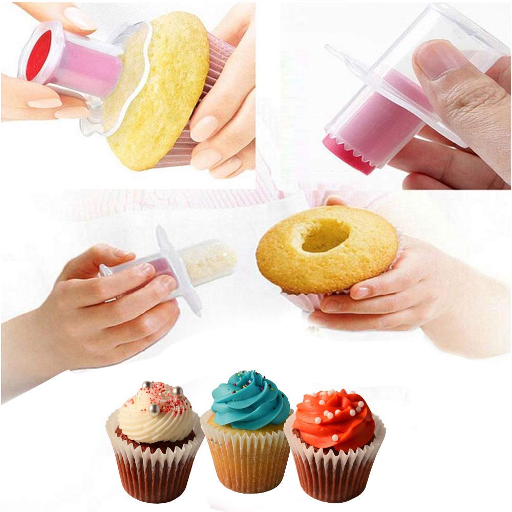 RKPM HOMES Cupcake Corer Cupcake Plunger Cutter Pastry Corer Baking Tool Decorating Divider Cake Filler 2PCS (Random Color) — Amazon image 2