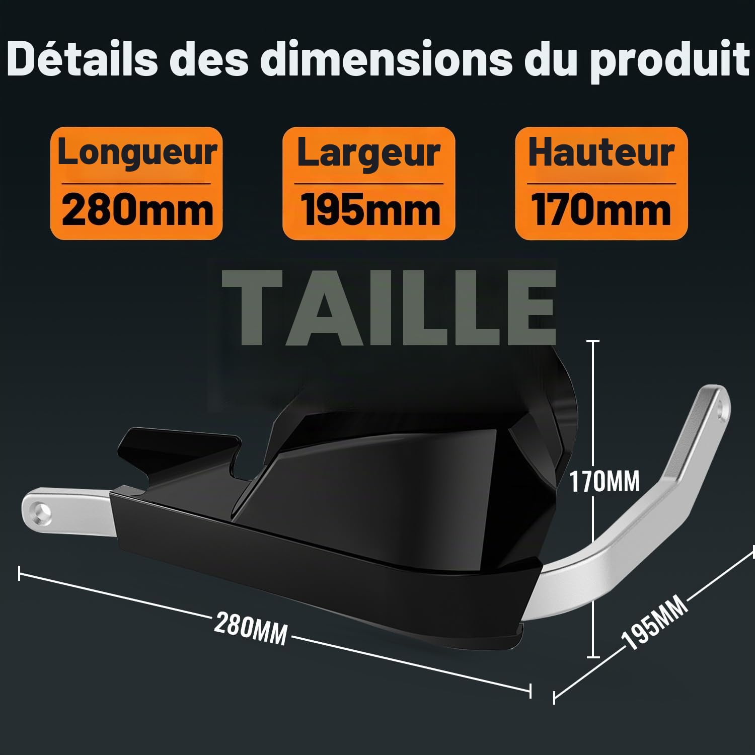 Protege Main Moto,Protege Guidon Poignée Protege Main pour Motos de Route Motos Sportives Scooter Quad Dirt Bike Motocross MX Enduro KLX KX CRF YZ DRZ DR Hawk 250 125 350 650-Noir | pour Motos de Route Motos Sportives Scooter Quad Dirt Bike Motocross MX E