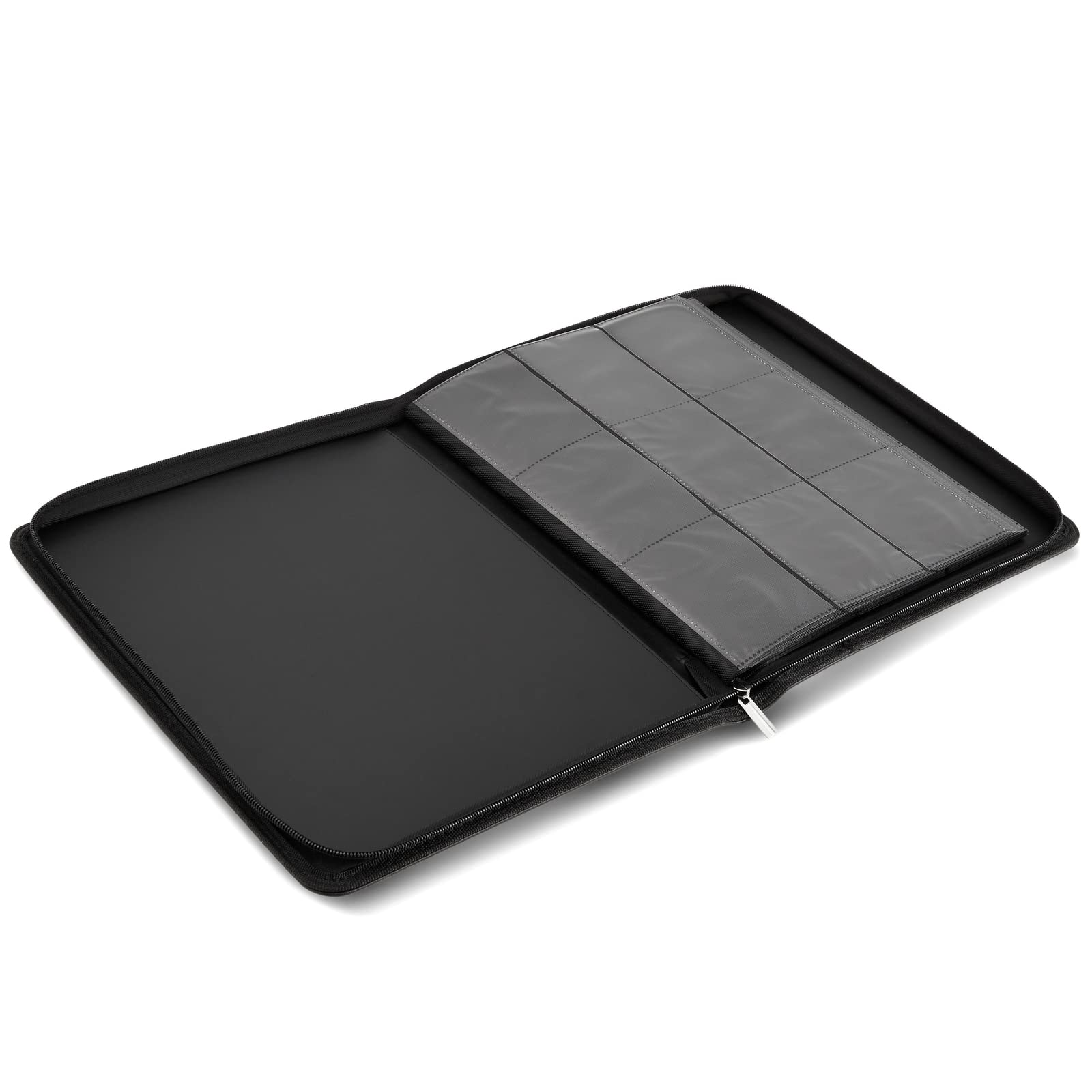zip up trading card binder Amazon.com: Bright Creations Faux Leather Card Binder - 360 Side-Loading Trading  Card Binder - Baseball & Football Sports Storage - Professional Display  Cover for Trading Collections
