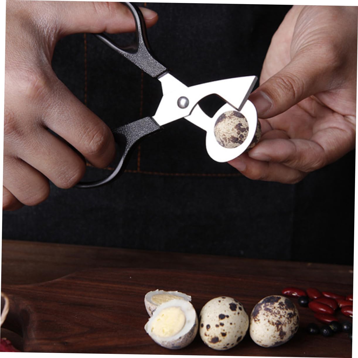 JECOMPRIS 4pcs Eggshell Cutters Creative Kitchen Egg Shears Tools for Quail Eggs Lightweight and Compact Slip Design for Easy Cutting