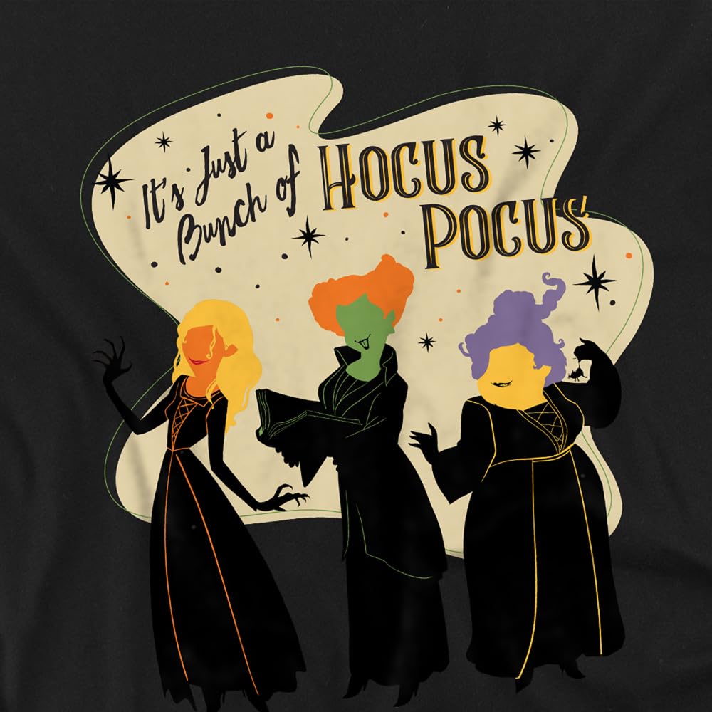 Disney Hocus Pocus Just A Bunch of Hocus Pocus Sanderson Sisters Felpa Bambini, Nero, 7–8 A