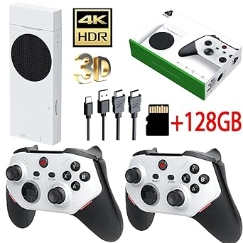 M88 Retro Game Console Retro Game Stick,20000+ Video Games,30+ Emulators,Support 4-Player Online Battles,4K HDMI Arcade Gaming Console with Dual 3D Rocker Plug and Play Emulator Console for TV (128G) - image, photos