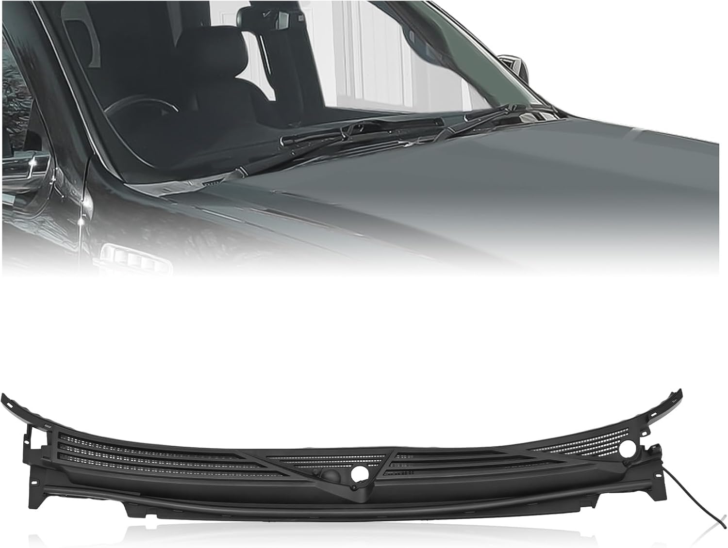 Windshield Wiper Cowl Panel Grille Compatible with 2007-2014 Cadillac Escalade/Chevy Chevrolet Avalanche Suburban Tahoe/GMC Yukon Replacement for 25872303 Front Center Air Inlet Window Cover