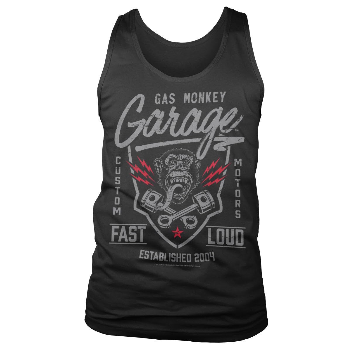 Gas Monkey Garage Unisex Black Officially Licensed Fast'n Loud Mens Tank Top Vest (Black), XX-Large