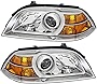 Gold Shrine For Acura MDX Headlights Lamps Set 2004 2005 2006 Halogen Driver and Passenger Side
