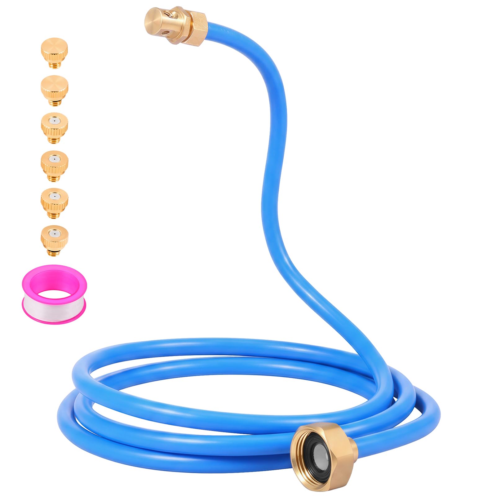 Mister for Outside Patio Standing Outdoor Hose Misting Cooling System Portable Water Mister for Patio BBQ Pool Garden Bird Bath Tanning Mist Sprinkler for Plant 78.7 Inch