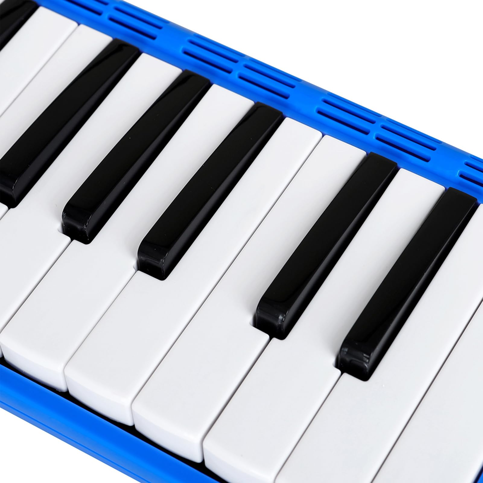 Naroote Mélodica 37 Touches, Clavier Air Piano à Double Tube avec Étui de Transport et Embouchures, Son Riche, Deux Options de Jeu, Instruments de Musique pour Enfants, Adultes (BLUE)