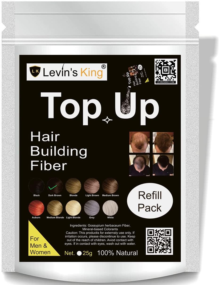 - Hair Building Fiber, Hair fibre Concealer Refill Pack Use For All hair fiber like Caboki, etc (Dark Brown) (Refill Dark Brown 1)