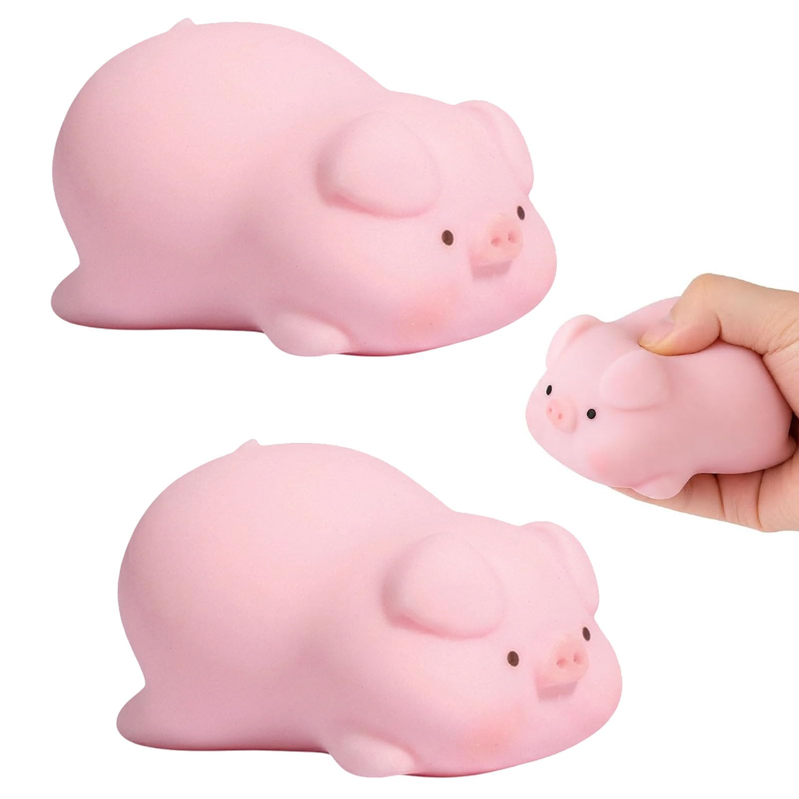 GETFACAI 2 PCS Pig Squishy, Jumbo Squishies for Office and Study Sessions, Jumbo Squishies Desktop Decor, The Smooshers Squishy Design Promotes Relaxation Through Gentle Kneading Motions