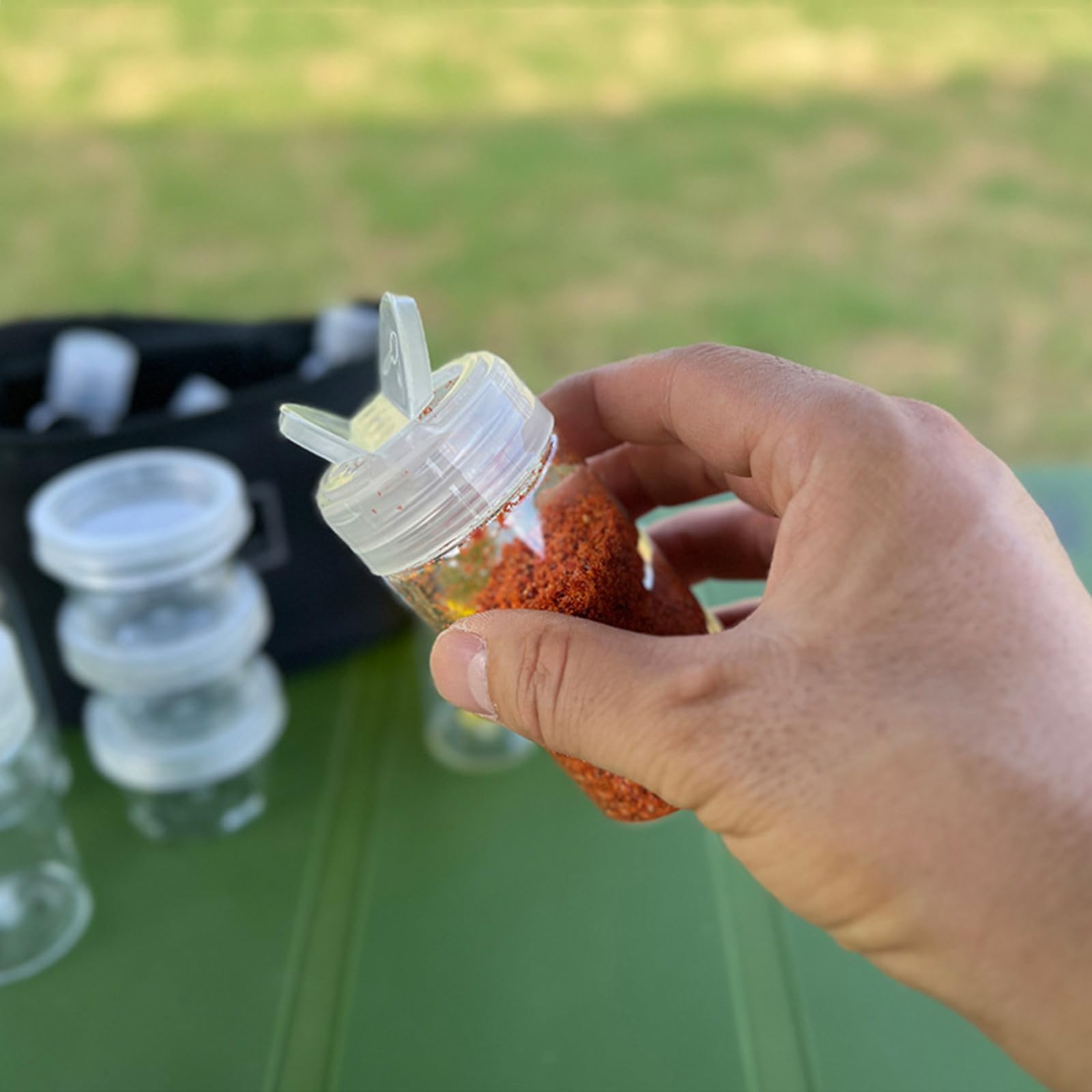 Set Portacondimenti Da Viaggio MKNZOME - Bottiglie Trasparenti Per Sale, Olio E Spezie | Ideale Per Campeggio E Picnic - Foto 6