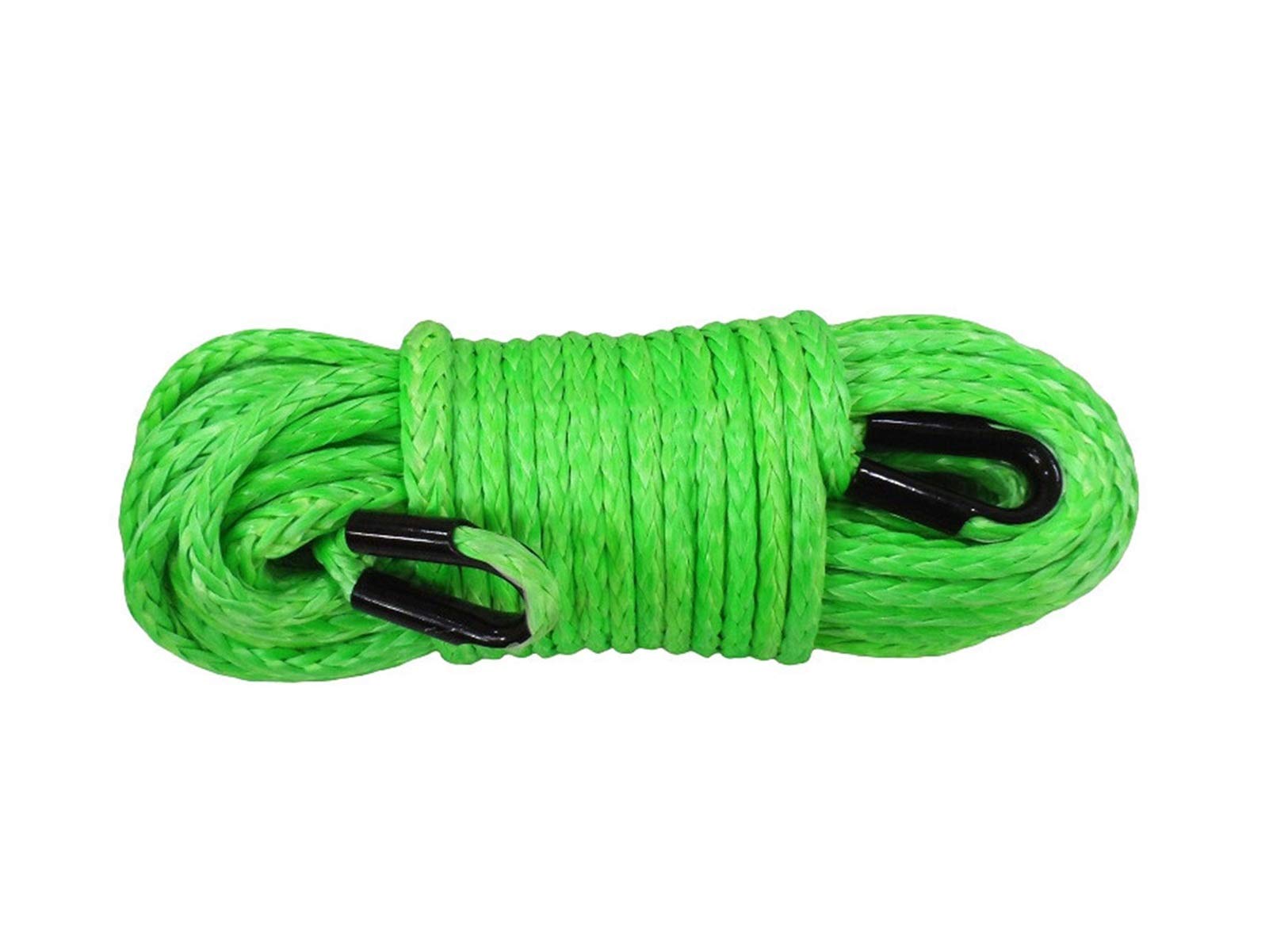 Winch Rope, Green 12mm*45m ATV Winch Rope Extension,1/2"Synthetic Cable,UHMWPE