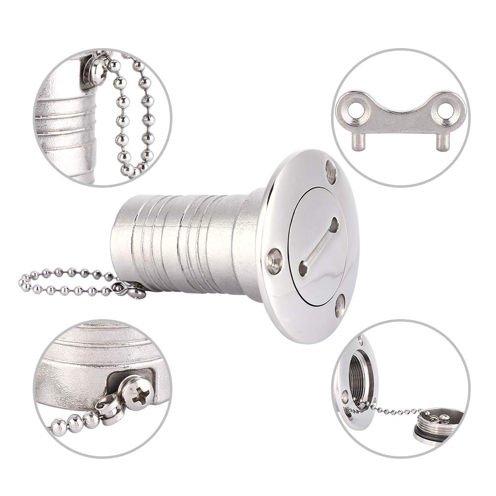 NDNCZDHC 316 Stainless Steel Deck Fill Marine Deck Fill Fuel Ship Deck Fill/Filler(1-1/2#)