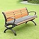 PLULON Graue Gartenbankauflage, 3-Sitzer-Gartenstuhlauflage, Veranda-Schaukelstuhlauflage, Sitzbankauflage, Matte, Möbelauflage für Garten, Terrasse, Rasen, Liegebank, 150 x 48 cm (grau)