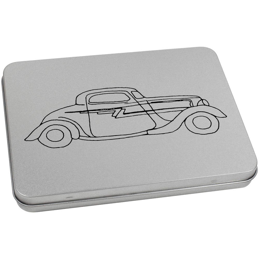 Azeeda 170mm 'Classic Car' Metal Hinged Tin/Storage Box (TT00074383)
