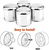 Vista 6 de 4 tapas centrales de rueda de remolque de 3.27 pulgadas para llantas de 3.27 pulgadas de diámetro central de camión, remolque, RV, SUV, cubiertas