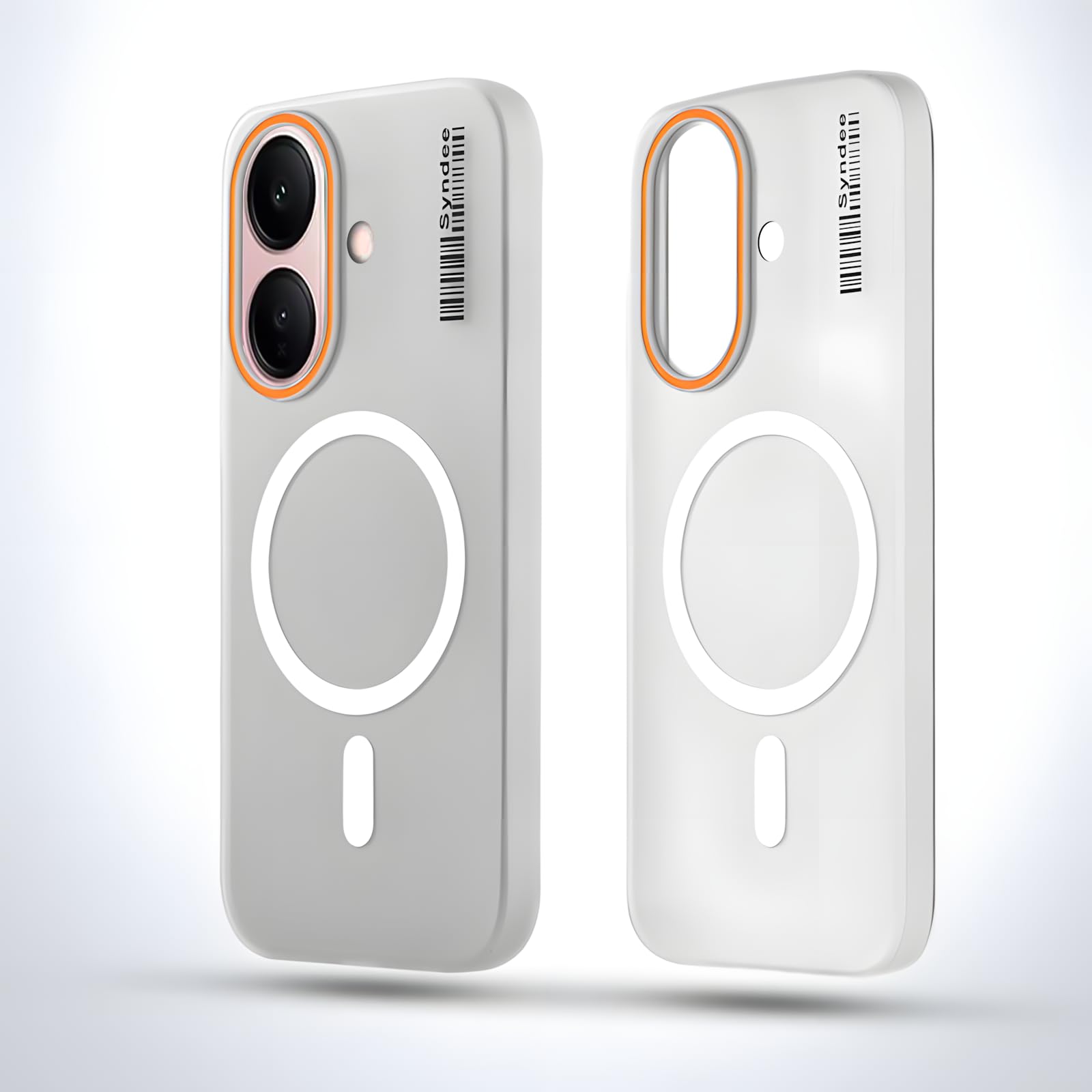 DL3 Mobilak Case Back Cover for Vivo V60 Lite 5G/4G, Sleek Frosted Translucent Back Only Compatible with Wireless Magnetic Accessories | Anti-Scratch Shockproof Phone Case