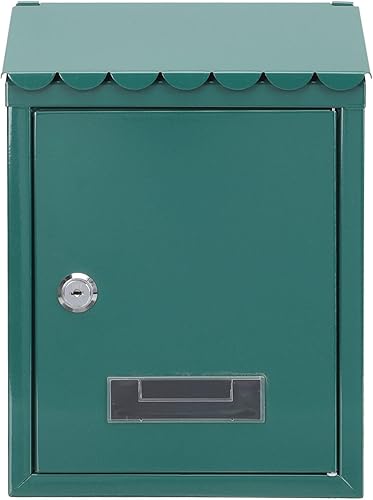 Miniatura 10 de Buzón de pared con bloqueo vintage para colgar en la pared, buzón seguro para depósitos fuera de horario, pagos, llave y buzón de letras con