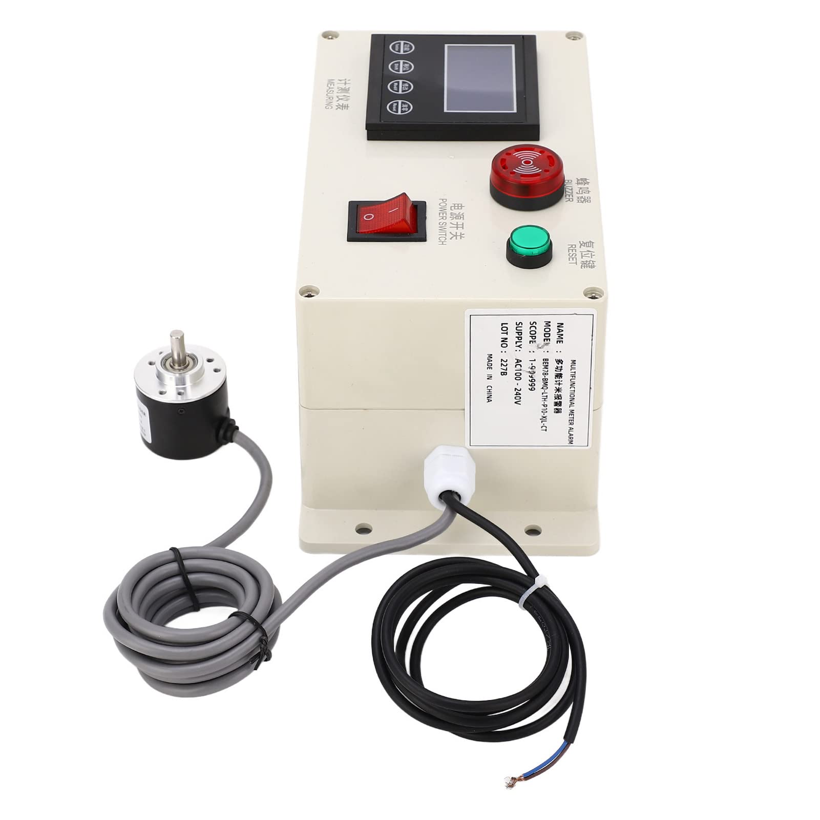 Contador de medidor digital Dispositivo de medición de longitud de grado industrial de doble de 6 dígitos con función de memoria de alarma Control de relé dual para fábric