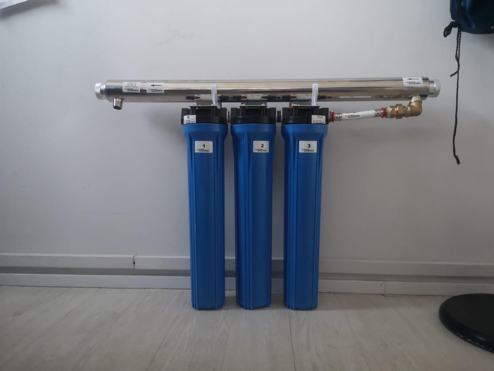 Sterilizzatore ACQUA UV-C 3 STADI per ACQUA DI POZZO - Completo e certificato CE - 1.200 Litri/ora - Elimina batteri