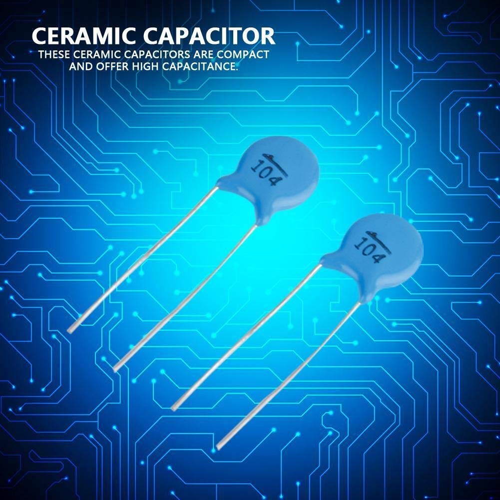 Broco Capacitor 100nf, 50 szt. 1000V 104M 0.1uF 100nF 1000V wysokonapięciowy zestaw pojemników ceramicznych