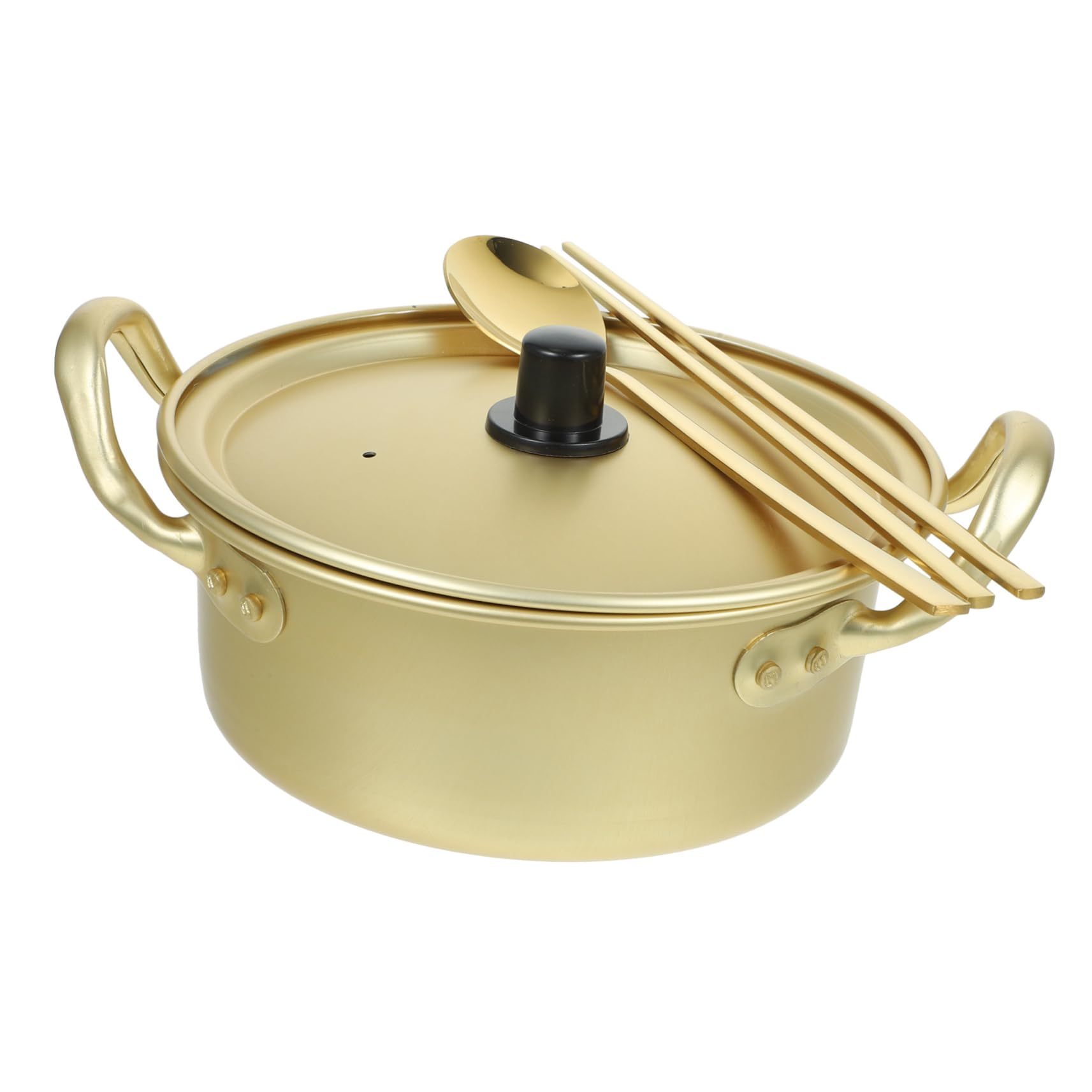 NAMOARLY Cooking Pot Korean Aluminum Ramen Pot Instant Noodle Large Lid for Easy Cooking