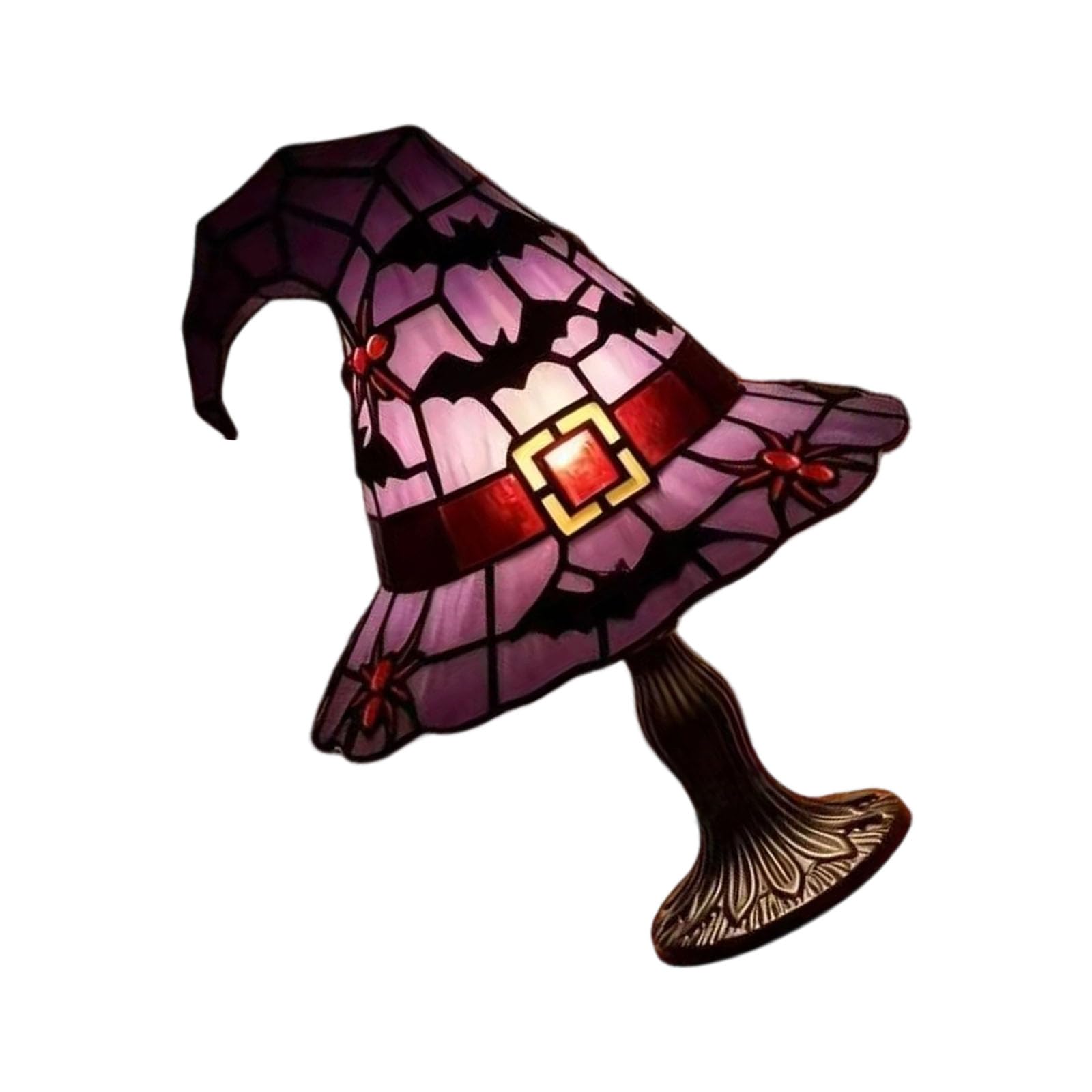 Halloween Witch Hat Table Lamp, USB Night Light, Resin Accent Decor for Bedroom Desk, Dorm, Shelf, and Room Display Holiday Room Accent Shelf Light Fall Tabletop Glow Resin Decor Lamp Bedside Mood